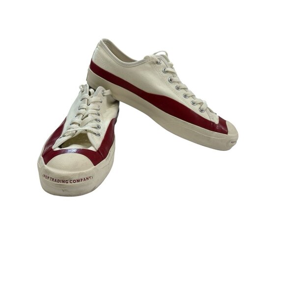 Size 11 - Pop Trading Company x Converse Jack Purcell Pro Low Egret Red - Picture 2 of 10